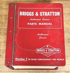 Vintage Briggs &amp; Stratton Authorized Service Parts Manual 1969 ~ Large RED Book