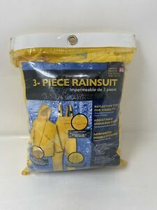 Adjustable 3 Piece Yellow Protective Rain Suit