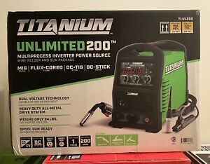 Titanium Unlimited 200 TI-UL200 Multiprocess Inverter Power Source SEALED!
