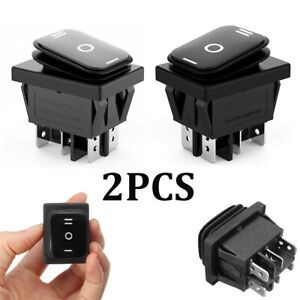 2PCS 6Pin DPDT ON-OFF-ON 3 Position Car Boat Rocker Switch AC 6A/250V 10A/125V