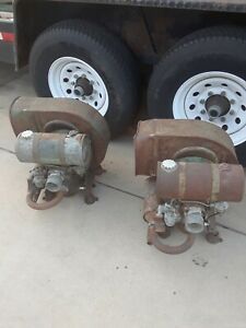 VINTAGE, ANTIQUE HOMELITE MILITARY MOTOR,  BLOWER 2 PIECES, PARTS OR REPAIR