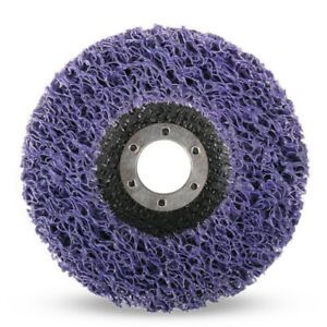 4.5-7in Poly Strip Wheel Abrasive Disc Paint Rust Removal Clean Tool 7/8&#034; Arbor