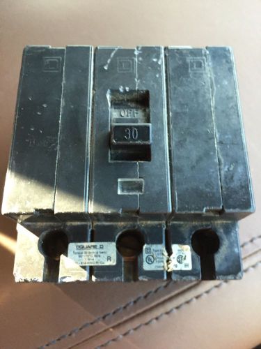 Square D EHB 3 pole 30 amp 480y/277v 240v EHB34030 Circuit Breaker Chipped
