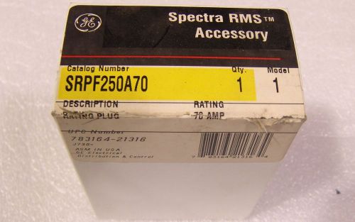 Rating plug GE Spectra RMS 70amp , SRPF250A70