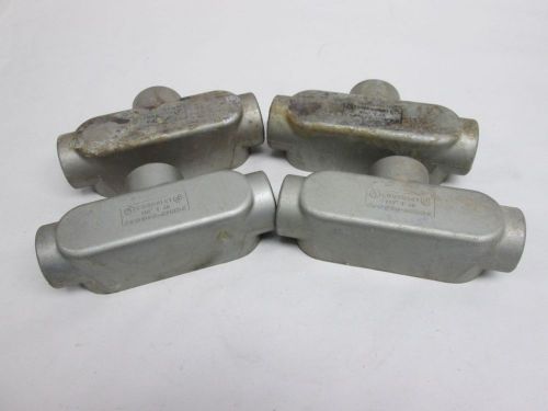 LOT 4 CROUSE HINDS T 49 TEE 1-1/4IN CONDUIT BODY FITTING D301776