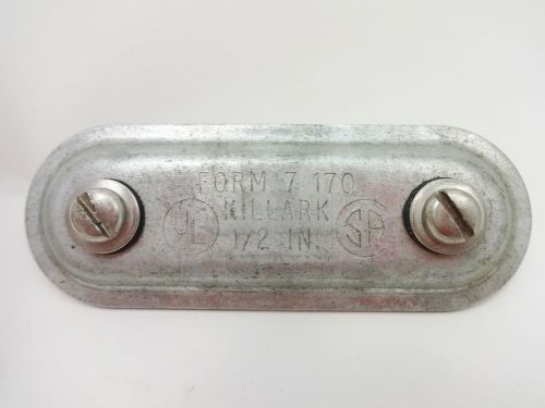 4-new killark 170 1/2&#034; hub duraloy 7 stamped steel conduit body cover for sale