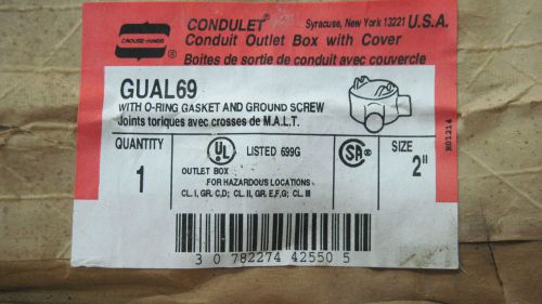 NIB CROUSE HINDS #GUAL69 2&#034; EXPLOSION PROOF OUTLET BOX
