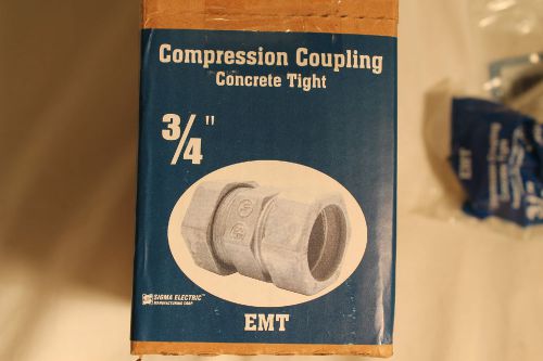 Lot of 12 3/4 inch compression coupling - concrete tight new emt brand for sale