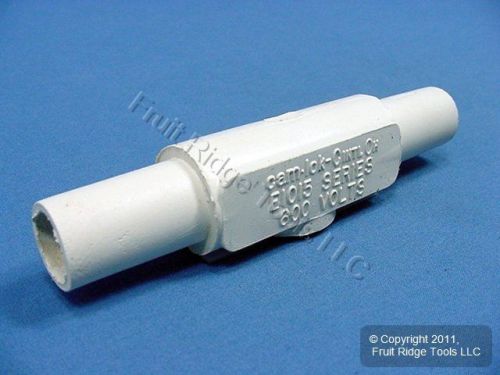 Leviton white 2-way cam plug connector double female plug ect 15 series 15a23-w for sale
