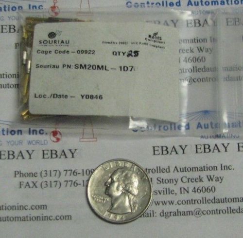 Souriau Crimp Pins, Gold, SM20ML-1D70/SM20ML1D70, Bag of 25