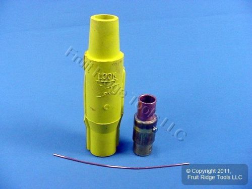New leviton yellow 16 series female vulcanized cam-type plug 400a 600v 16v28-y for sale