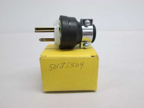 New hubbell hbl5921 125v-ac 15a amp 3wire 2pole plug d367398 for sale