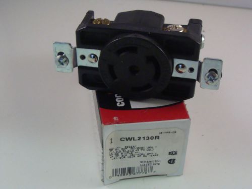 New Overstock Cooper Wiring CWL2130R 120/208v 3PH 30A Receptacle