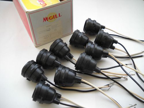 MCGILL 4017 PENDANT STYLE SOCKETS W/ PIGTAIL 660W/600V (SET OF 10) NEW IN BOX