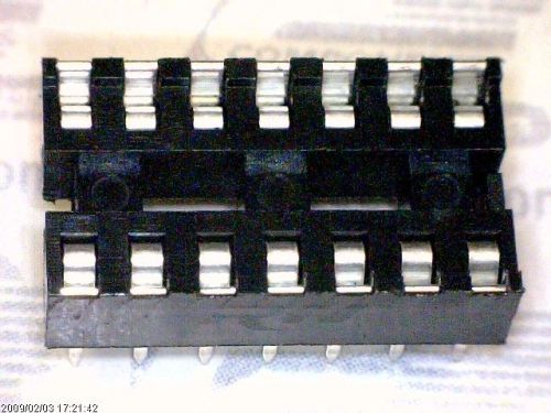 30-pcs conn dip socket skt 14 pos 2.54mm solder st thru-hole ico-143-s8a-t 143s8 for sale