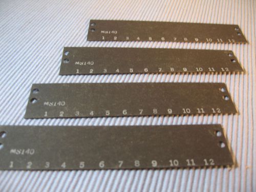 SIX 12-CONTACT CINCH #MS-12-140 MARKER STRIPS FOR TERMINAL BLOCKS, NEW