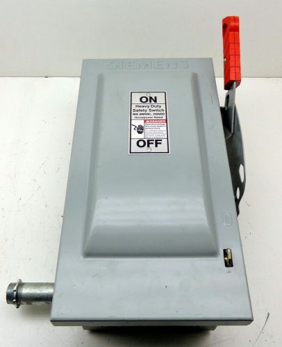 Siemens hf361 heavy duty switch, 30a, 600v, max hp 20, nema type one for sale