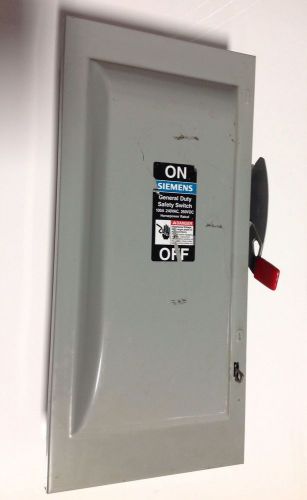 SIEMENS NEMA TYPE 1 100A NON-FUSIBLE SAFETY SWITCH GNF323