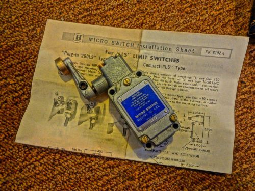 Honeywell micro switch precision limit switch  1ls23 / roller head *nib* for sale