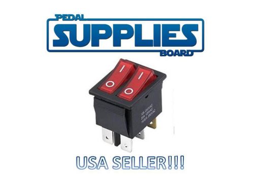 AC 250V 15A 20A Red Light Double ON/OFF 2 Two Position Rocker Switch 3 Pin KCD3