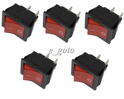 5pcs Red On-Off Button 4 Pin DPST Rocker Switch 250V AC 16A 32*25MM KCD4-201N