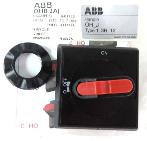 New abb ohb 2aj switch handle selector holder on/off black/red ohb2aj for sale