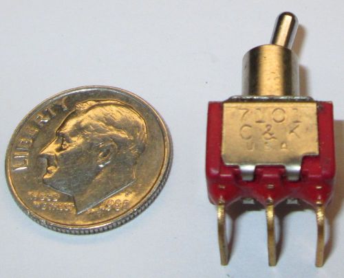 C&amp;K #7101 TOGGLE SWITCH  SPDT ON-ON  RA/ PC MOUNT  HORIZONTAL TOGGLE   NOS