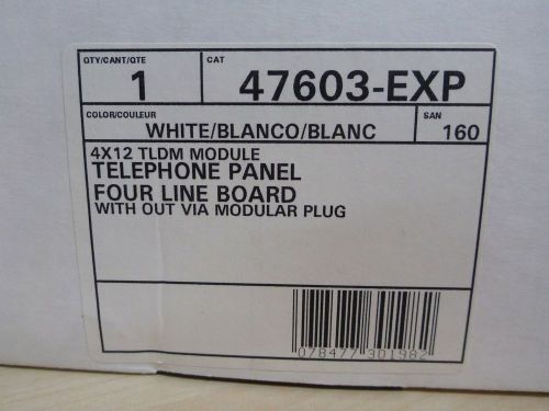 Leviton 47603-EXP 4X12 TLDM Module Telephone Panel Four Line Board
