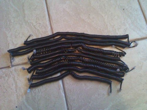 10 black handset curly cords avaya lucent at&amp;t partner magix 108004292 108004326 for sale