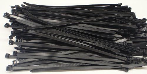 100pc zip tie cable wraps 24&#034; long 1/2&#034; wide 175lbs black 12x600 for sale