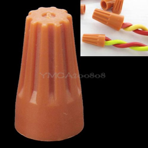 Useful 100pcs electrical cable wire nut cap connector with spring insert plastic for sale