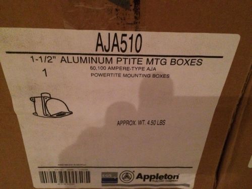 New appleton electric aja510 powertite aluminum back box and adapter - 1-1/2&#034; for sale