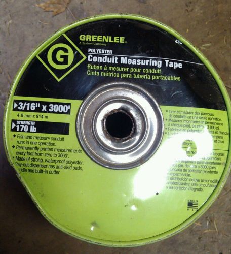 Greenlee polyester conduit measuring tape 3/16 x 3000 for sale