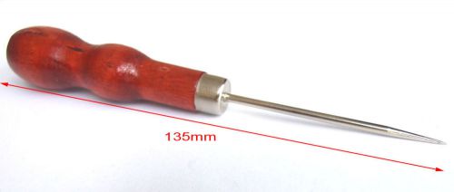 2PCS 5&#034; Leather Scratch Awl With Scratch Sewing Awl Wooden Handle Blade 2.3&#034;