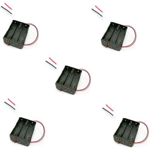 5 x 6 aa 2a cells battery size 9v clip holder box case for sale