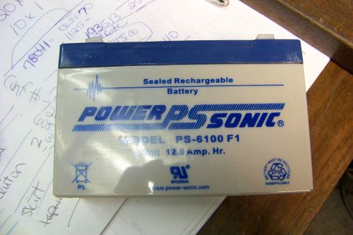 new Power-Sonic PS-6100 Battery  6 volt-- 12.0 amp hr
