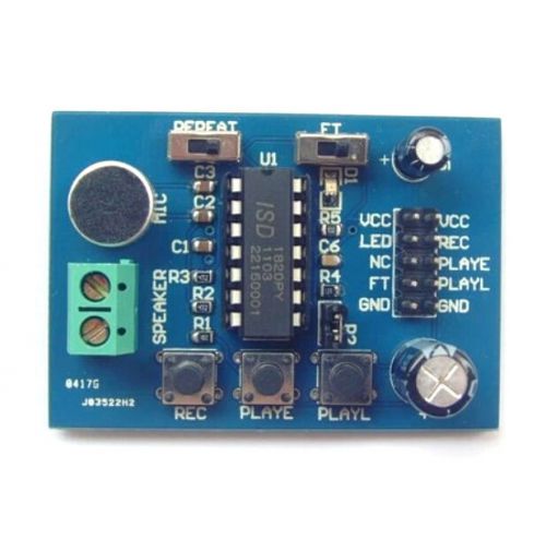 ISD1820 voice board sound recording recorder Playback module on-board microphone