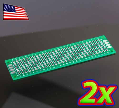 [2x] 2 x 8 cm diy pcb prototype circuit solder breadboard - discrete and dip for sale
