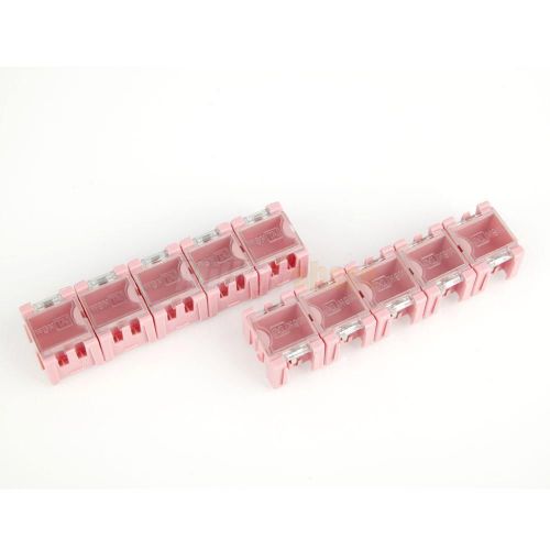10pcs SMT SMD Kit Electronic Component Mini Storage Boxes Tool Boxes Pink