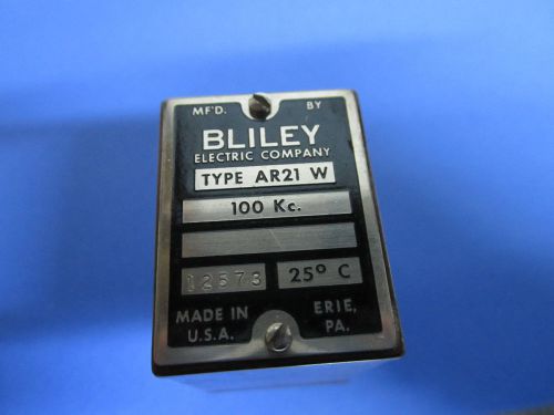 Vintage bliley 100 khz ar21w quartz crystal oscillator frequency control for sale