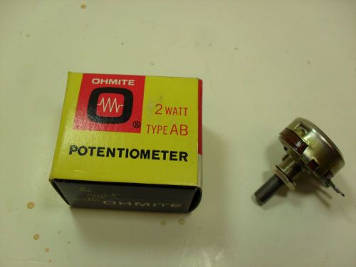 Ohmite potetiometer 1000 ohms 2 watt type ab catalog cmu-1021 for sale