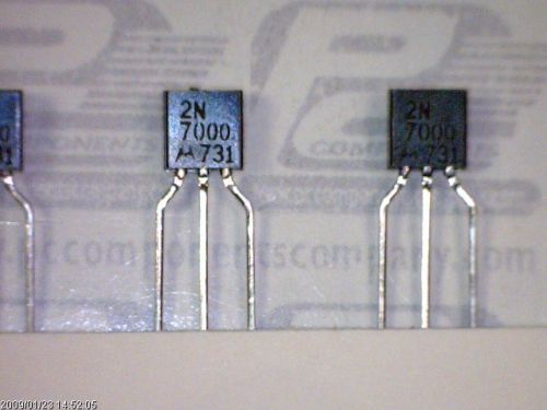 190-pcs trans mosfet n-ch 60v 0.2a 3-pin to-92 t/r mot 2n7000rlra 2n7000 for sale
