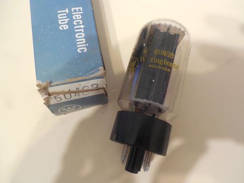 Westinghouse electron vacuum tube 5u4gb 5 pin new in box for sale
