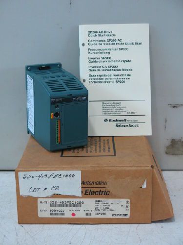 Reliance electric s20-403p5c1000 sp 200 ac drive, 3-phase, 380-460 v, 2hp for sale