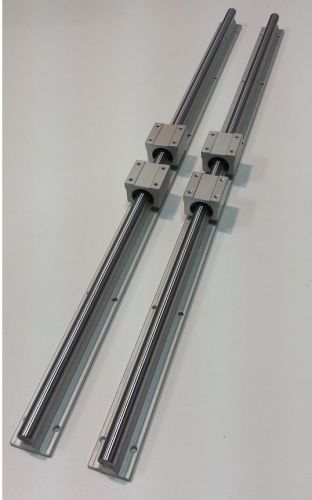 Linear Guide Rail 59&#034; x 2 Block Bearings x 4 CNC Router Mill Plasma Laser KIT