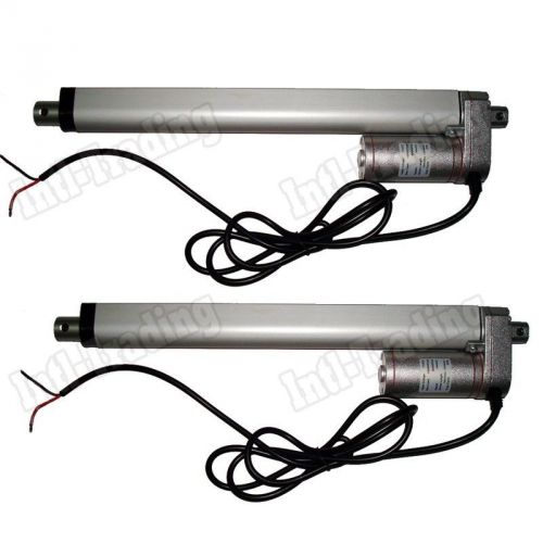Set of 2x heavy duty 10&#034; inch linear actuator stroke 220pound max lift 12volt dc for sale