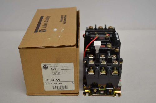 New allen bradley 509-aod-901 b size 0 120v-ac 5hp 18a amp motor starter d355542 for sale