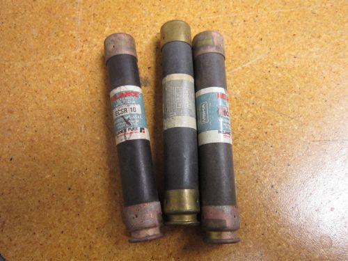Reliance ECSR 10 FUSE 10AMP 600V CLASS RK5 DUAL ELEMENT TIME DELAY (Lot of 3)