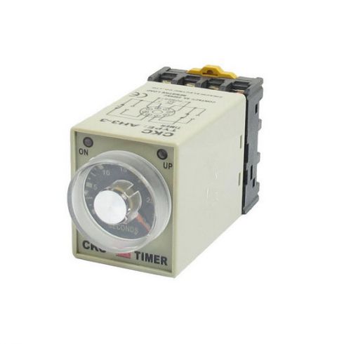 DC 12V 0-30 Seconds 30s Electric Delay Timer Timing Relay DPDT 8P w Base