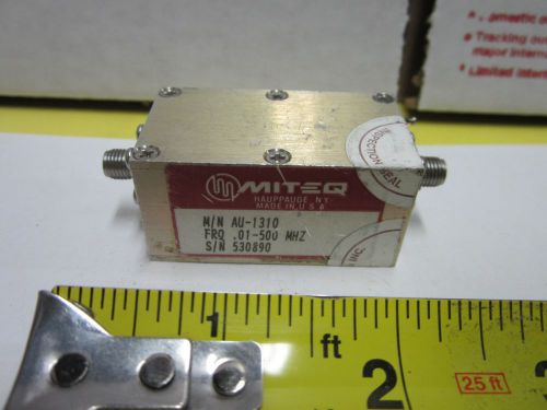 MITEQ AMPLIFIER AU-1310 500 MHz RF MICROWAVE FREQUENCY AS IS BIN#51-11